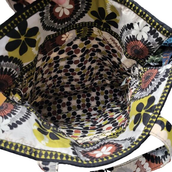 Vera Bradley Cocoa Moss Magnetic Closure Shoulder Tote 2 ways to wear - Picture 3 of 7